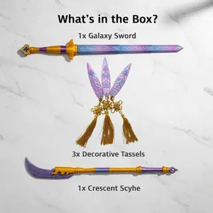 Durable 3D Printed Huntress Weapon Kit - Extendable Sword, Dart, Knife | Adult Cosplay Costume Accessories for Anime Shows & Themed Events Katana Sword