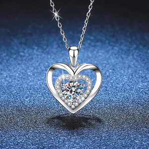 S925 sterling silver zircon necklace, a heart-to-heart gift for her