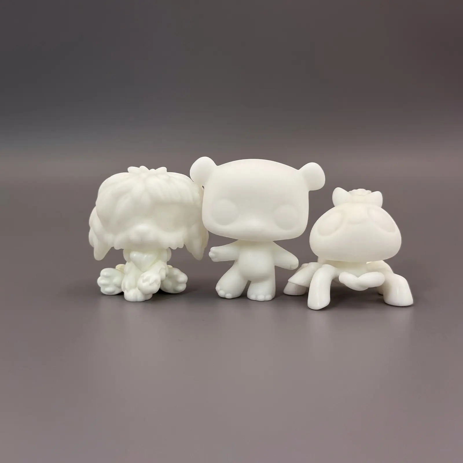 3 Pcs White Base Blank Paint Set - Art Crafting Kit for Miniature Cats & Dogs Clay Handicrafts, Art Supplies for Children, Develops Hands-On Skills, Enhances Creativity, Best Gift for Birthdays Ages 3-12