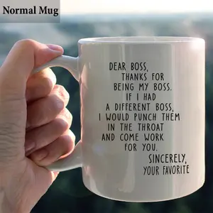 Dear Boss Mug - Reuseable Coffee Mug, Washable Ceramic Mug, Idea For Coworkers, best friends, family - scs11493