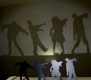 Metal Zombie Yard Stakes – Spooky Halloween Decor & Shadow Casters for Yard and Garden