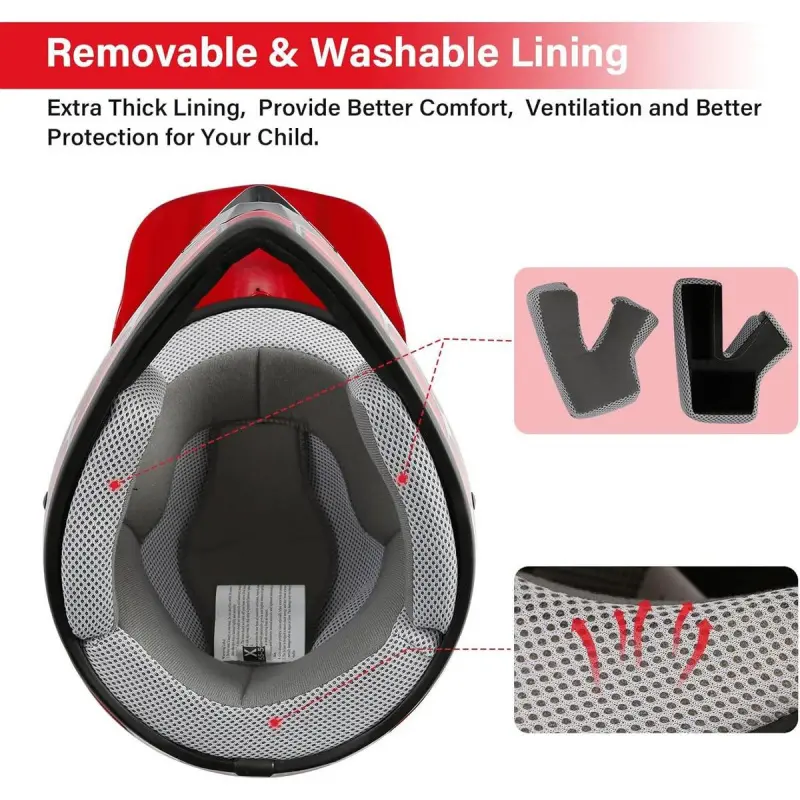 Youth Motorcycle Four Wheeler Riding Racing Helmets Motocross ATV Helmets Offroad Street Dirt Bike Go-Kart BMX MX Full Face Helmet Red Spider Samll Size Youth Motorcycle Four Wheeler Riding Racing Helmets Motocross ATV Helmets Offroad Street Dirt Bike Go-Kart BMX MX Full Face Helmet Red Spider Samll Size