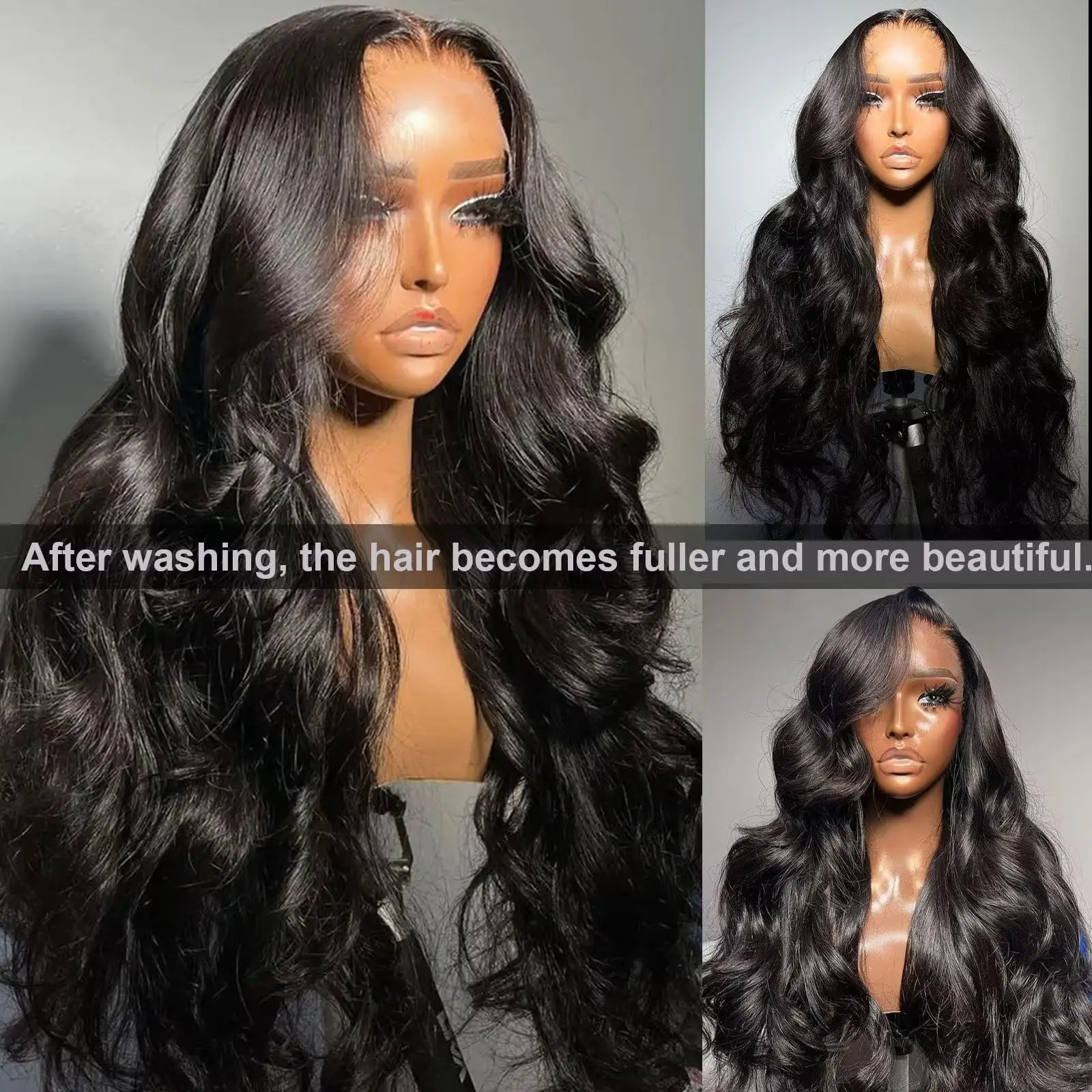 13x6 HD Lace Front Wig Human Hair 0.1mm Ultra Thin Invisible Lace Body Wave 250 Lemoda 250% Density SKINLIKE Real HD Lace Wigs Full 13x6  main image 4