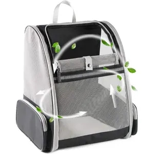 Texsens Innovative Bubble Backpack Pet Carrier for Cats and Dogs - Stylish Black Travel Bag with Breathable Design and Cleanable Cushion for Comfortable Adventures