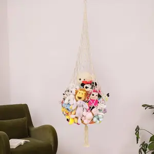 Stuffed  Storage  Storage Organizer Stuffed  Hammock Corner  Display Net Plush  Holder for  Playroom  Bedroom Boho Wall Decor