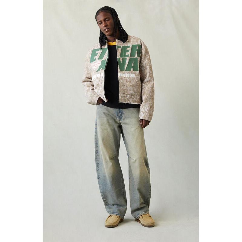 Pacsun Men's Mason Baggy Barrel Jeans Medium Indigo Tinted