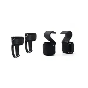 2pcs Non-slip Wrist Support, 2pcs Adjustable Ankle Straps with Foot Holder for Cable Machine, Gym Accessories, and Leg Strength Training.