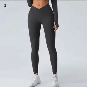 Flexifyluxe Women's S-XL Hip Lift V Waist Seamless Leggings - High-Waisted, Slim-Fitting, Comfortable Bottom for fitness and everyday wear