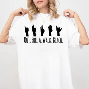 Buffy The Vampire Slayer Out For a Walk Btch T-shirt Made In USA For Women For Men [Lolly & Lace 180G/230G 100% cotton short-sleeve/hoodie, soft and comfortable]