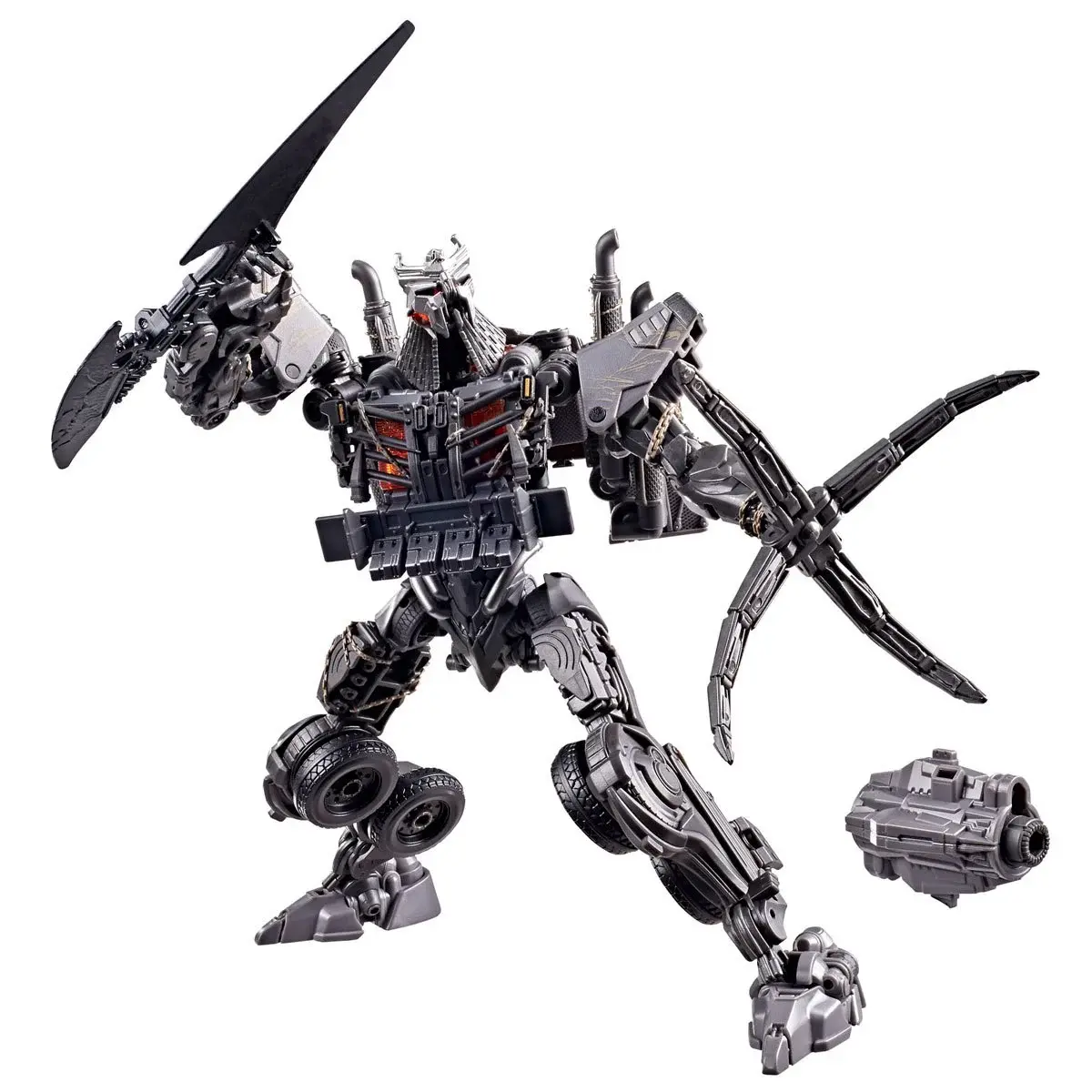 Transformers Studio Series Leader Class Rise of the Beasts Scourge, 1 Count Pack Convertible Robot Truck Figure, Multi Articulated Collectible Action Figure, ideal for movie themed gifts, featuring dark weathered semi-truck vehicle design