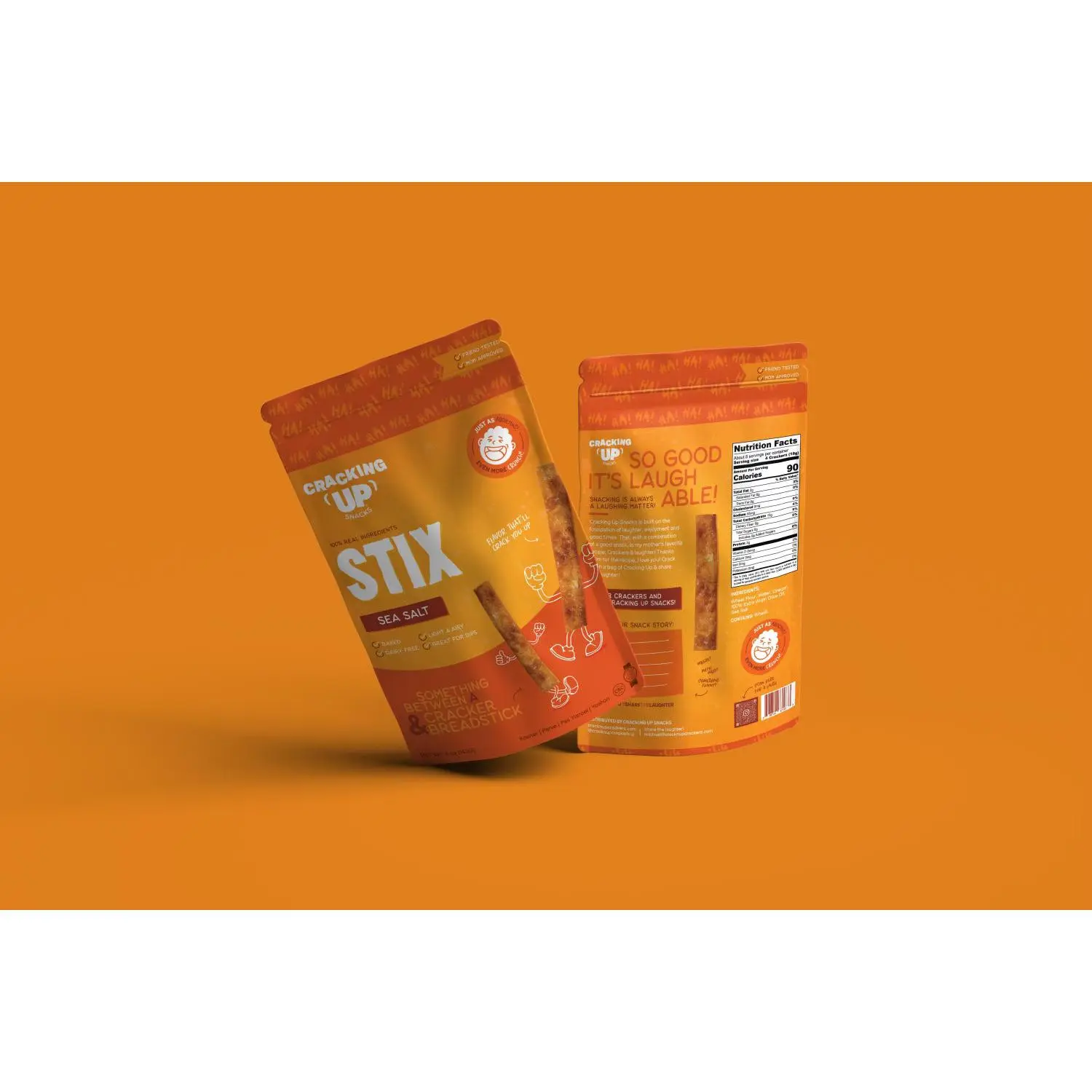 Cracking Up Snacks SEA SALT STIX - Cracker Sticks in Sea Salt Flavor US Snack Product