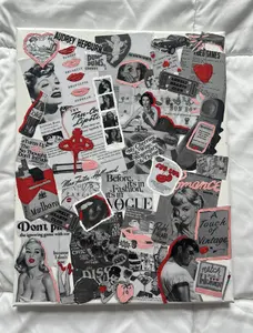 50S INSPIRED "MESSY PAINT" COLLAGE CANVAS DECOR