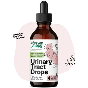Urinary Tract Drops for Dogs - Bladder Supplement w/Corn Silk & Chanca Piedra Stone Breaker - Dog Food Supplements - Sugar & Alcohol-Free Liquid Drops - 4 oz