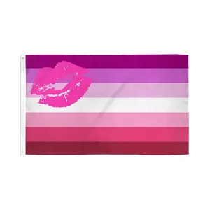 Lipstick Lesbian Flag 2x3ft Poly