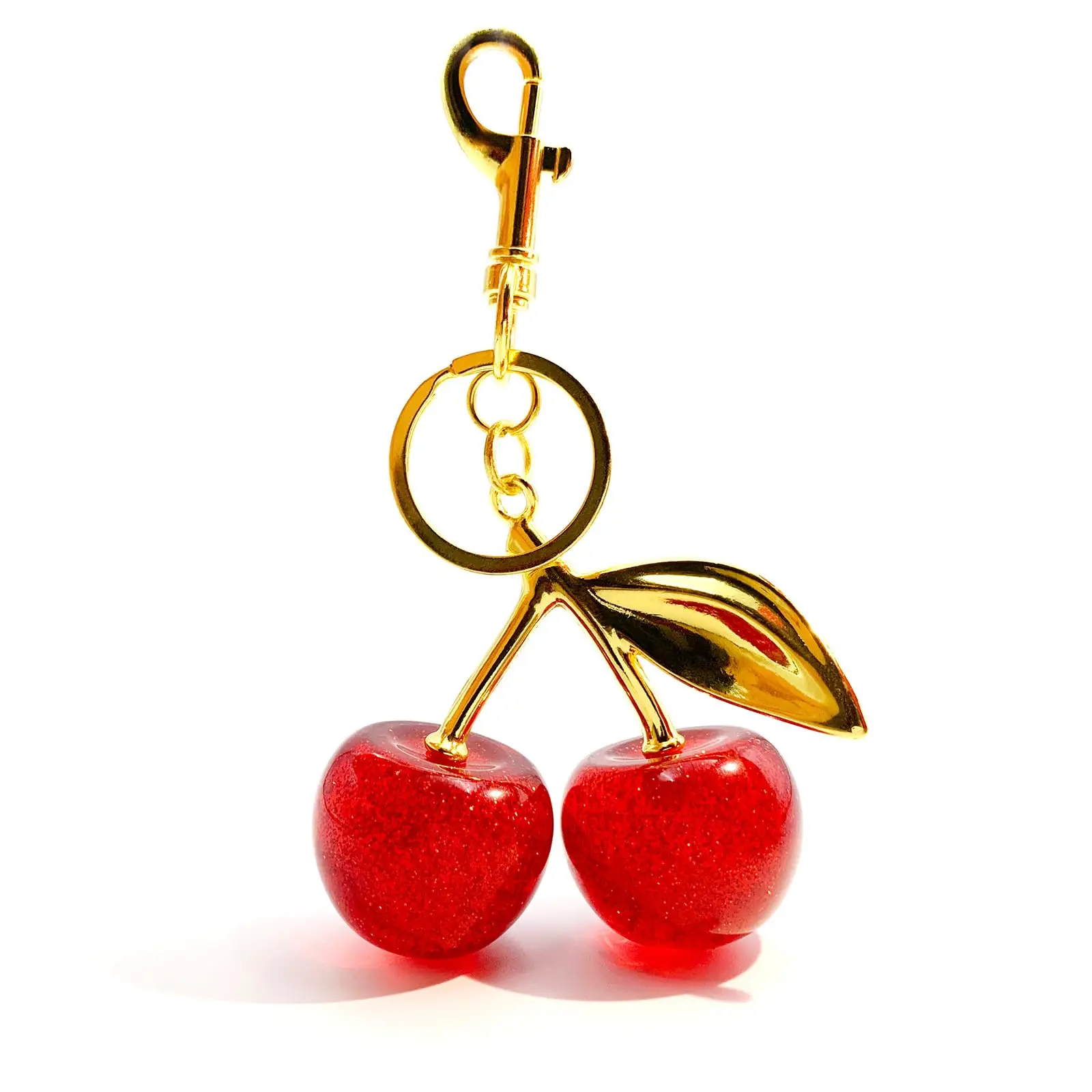 Cherry keychain bag charm, suitable for handbags, cherry