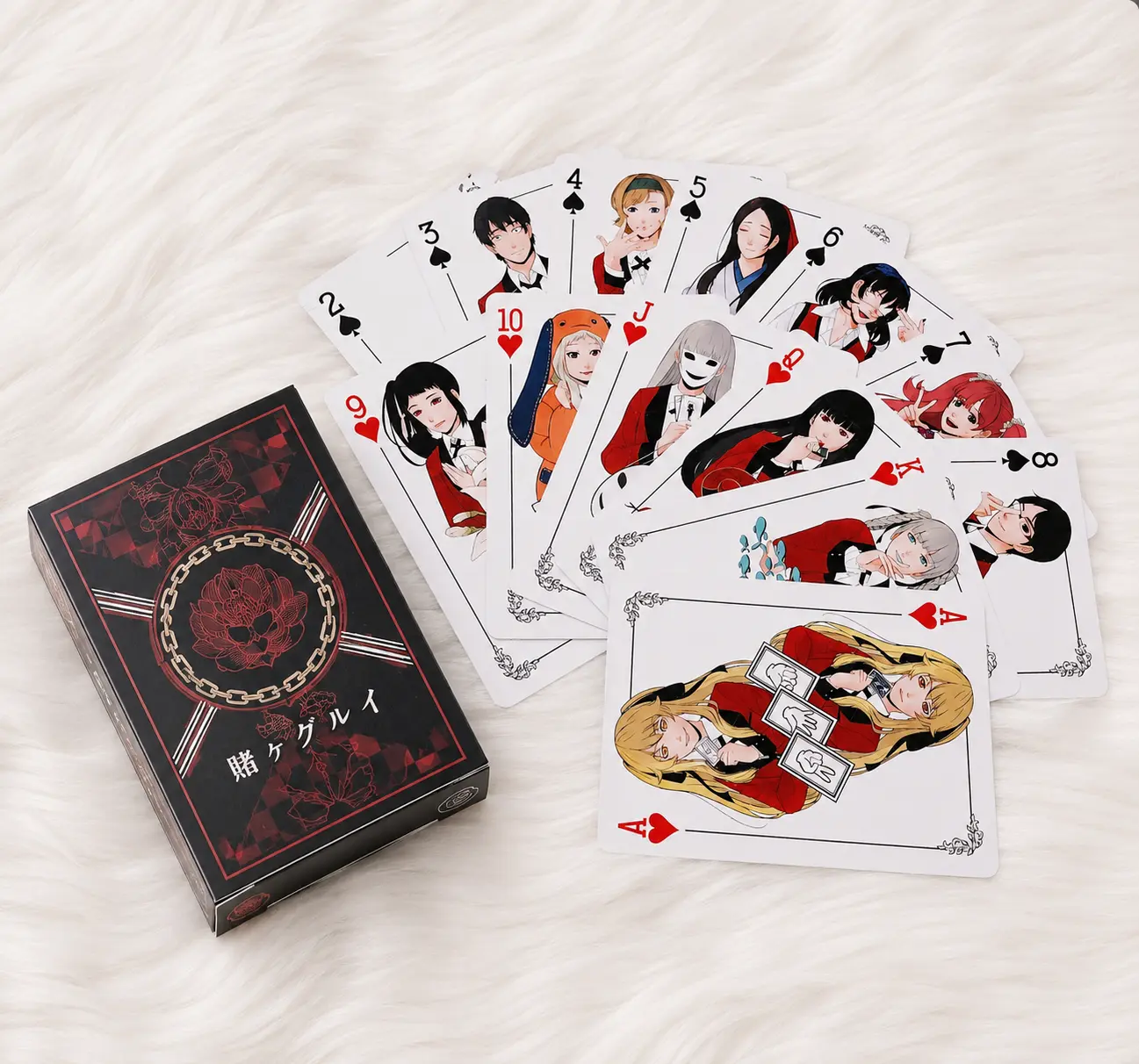 Kakegurui Playing Cards – 54 Custom Illustrated Playing Cards Gift for Anime Fans