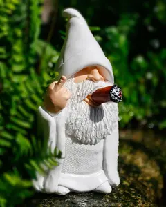 Mini Funny Garden Gnome Statue - Naughty Smoking Middle Finger Gnomes for Indoor/Outdoor Lawn Garden Christmas Decorations
