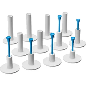 Hardware supplies Rubber Golf Tees for Mats, Golf Tee Holder for Driving Range & Simulator, Unbreakable Golf Mat Tee - Golf Accessories for Indoor & Outdoor Practice, 6 Sizes Rubber Tees & 2 Sizes Tees (32 Pcs)