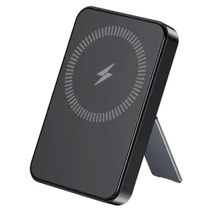 10000mah Magnetic Charger with LED Display, 15w Wireless Portable Power Bank, Foldable Stand, Compatible with iPhone Series, Travel & Daily Use