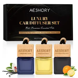 Aeshory Car Air Freshener Hanging - 3-Pack, Hotel Collection Car fresheners long lasting, Inspired by Ritz-C Hotels, Baccarat, W Hotels.Car Air Freshener for Women and Men,0.27 FL OZ/8ML