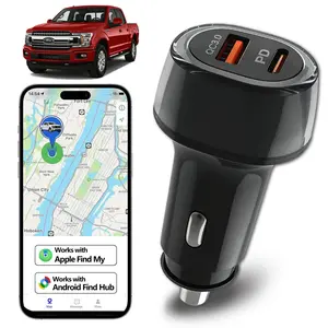 2-in-1 Car Charger GPS Tracker | Apple Find My, No Monthly Fees, Anti-Theft Locator