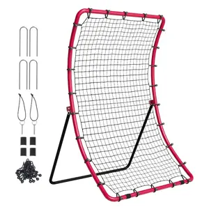 summervibes 4x5.5ft Baseball & Softball Rebounder Net, PitchBack Pitching Nest Training Tool with Pitch Target, All-Angle Grounder Fielding Equipment