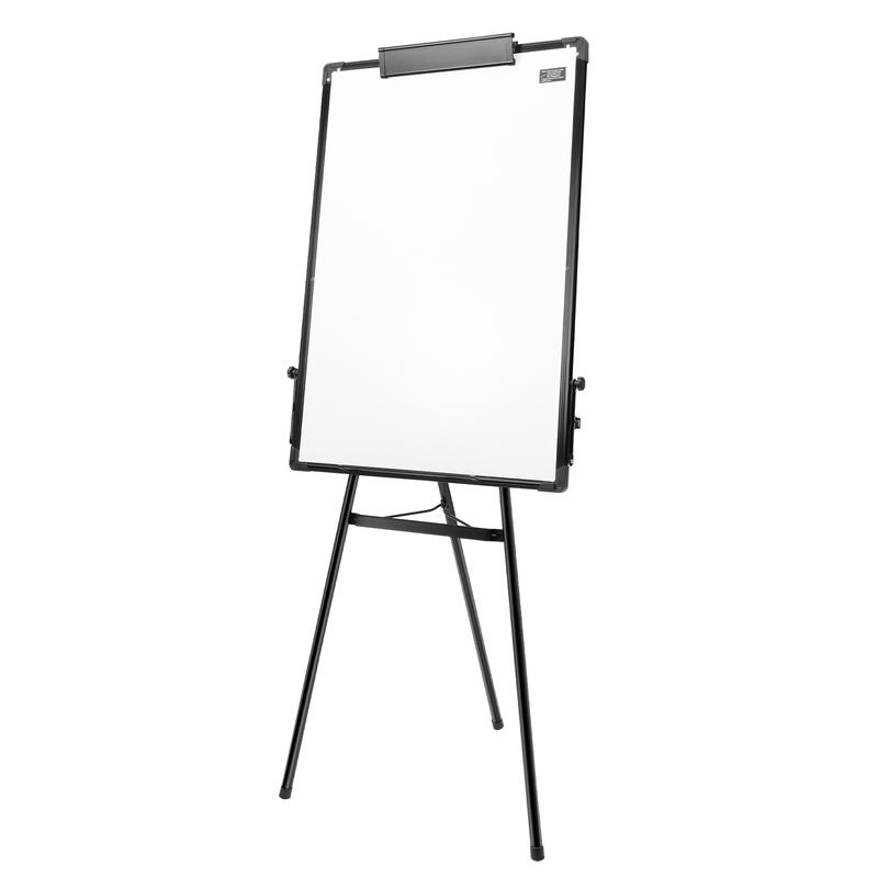 CNCEST Tripod Whiteboard Easel Adjustable Height 38-62" Magnetic Surface Dry Erase Board with 6 Magnets & Pen Tray for Classroom/Office
