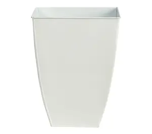 Nearly Natural 15" Square Tin White Planter Nearly Natural 15" Square Tin White Planter