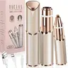 Women's 2 In 1 Eyebrow Facial Trimmer - Mini Personal ABS Device, Cordless Portable Rechargeable Electric Shaver, Comfortable Hair Remover for Lips, Body