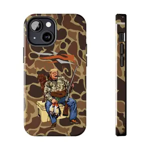 Camouflage Sitk@ Hunter Trump Phone Case, Old School Waterfowl Cover For iPhone X 11 12 13 14 15 16 Plus Pro Max screen protector Shockproof