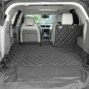 SUV Cargo Liner for Dogs, Trunk Mat for SUV, Durable Cargo Cover, Protector - Compatible with 60/40 Split Bench & Armrest Pass-Through, , Machine Washable, Non-Slip (Large, Black)
