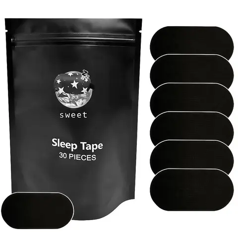 Everest Upgrade Closed Mouth Tape - Medical Grade, Low-Allergy Adhesive Sports Tapes, 30-Strip Healthcare Accessory for Adults' Exercise and Sleep