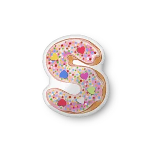 Letter "S" Sprinkles Donut Pillow