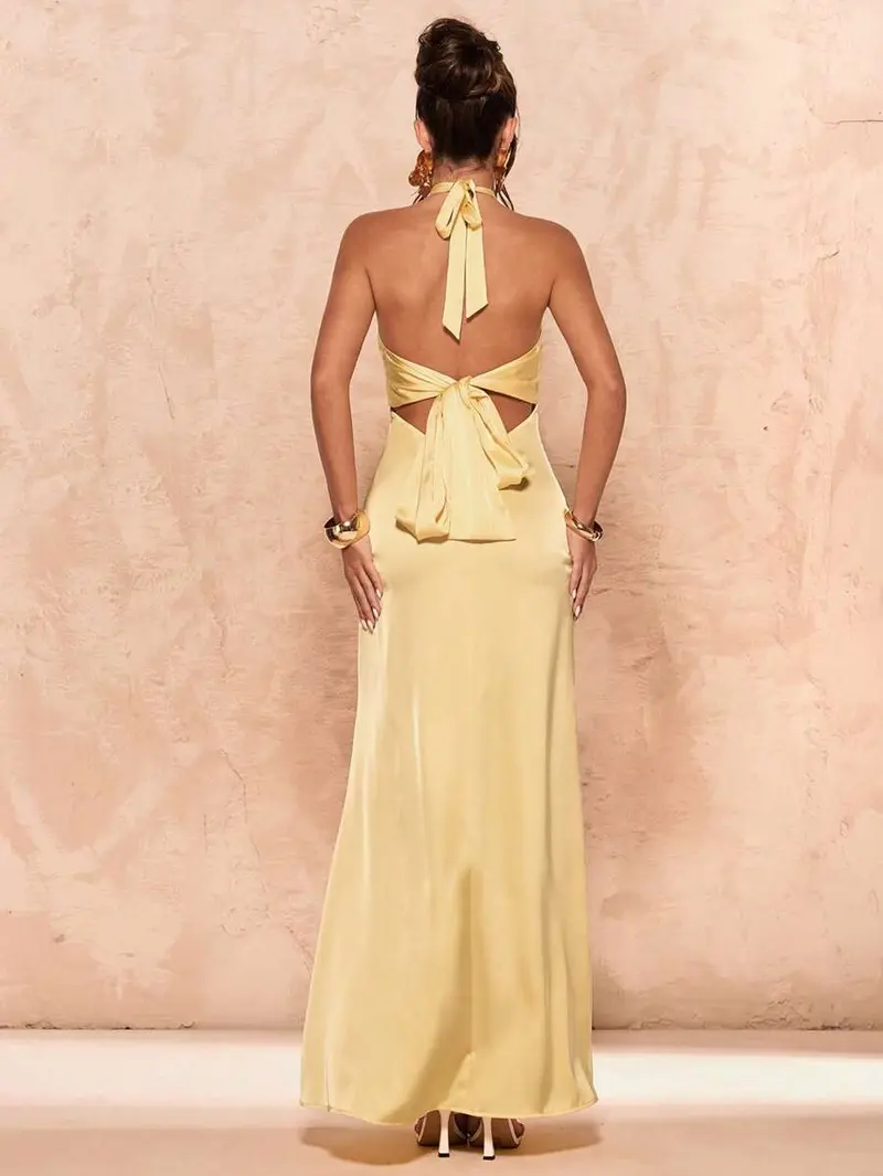 wedding yellow bridesmaid dresses - TikTok Shop