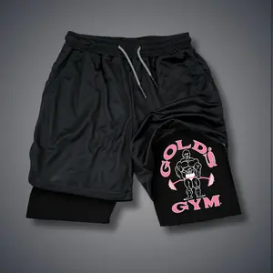 [Viral] 80s 90s Double-Layer Sports Shorts Graphic Shorts Black Camo Streetwear Shorts Men Outfits Men Vacation Outfits Shorts