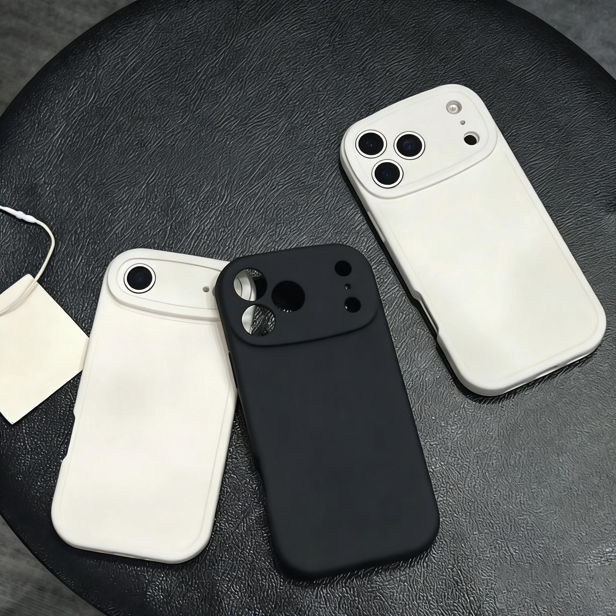 【Perfect Gift for Her/Him】Buy 1 Get 1 Free Solid Matte Silicone Phone Case, Anti-Yellowing Slim Shockproof Cover, Anti-Slip Soft Protective Case for iPhone X/XR/XS/11-17 Pro Max