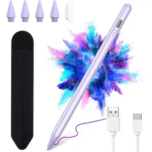 Stylus Pen for iPad 11th/10th/9th,for Apple Pencil(2018-2025) with Palm Rejection,for iPad Pencil for 11inch A16,Air 11/13(M3) 7th/5th/4th/3rd,Pro 11/12.9,Mini 5/6th,Stylus Pencil for Apple Pen Purple