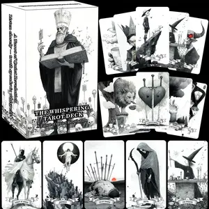 13x8cm,Whispering Tarot Cards Set, Gothic Art Deck, Tarot Card Game, 78 Tarot Cards & Guidebook, Suitable for Beginners and Experienced Readers