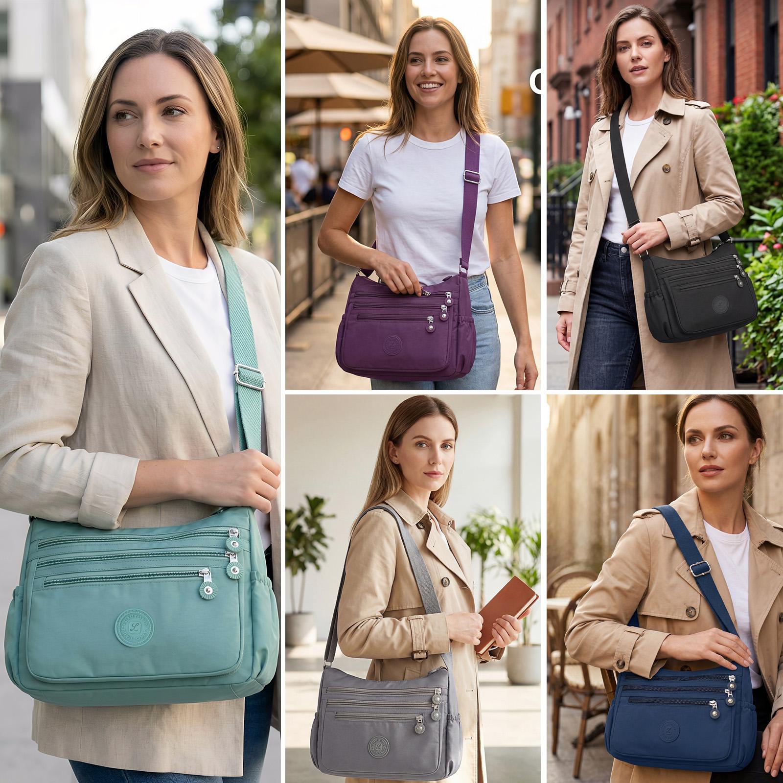 Nylon Travel Purses Anti Theft Crossbody Bag Purses for Women Waterpoof Shoulder Purse Multi-layer Pockets as gifts,Stylish, Durable — Mother's Day Gift,Birthday Gift