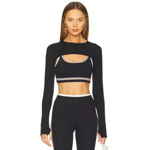 Splits59 Amelia Airweight Lite Shrug in Black