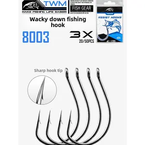 TWM 8003 Wacky 3X Treble Hooks Soft Bait Fishing Hooks for Trout Bass Fishing Lures Accessories Fishing Tackle