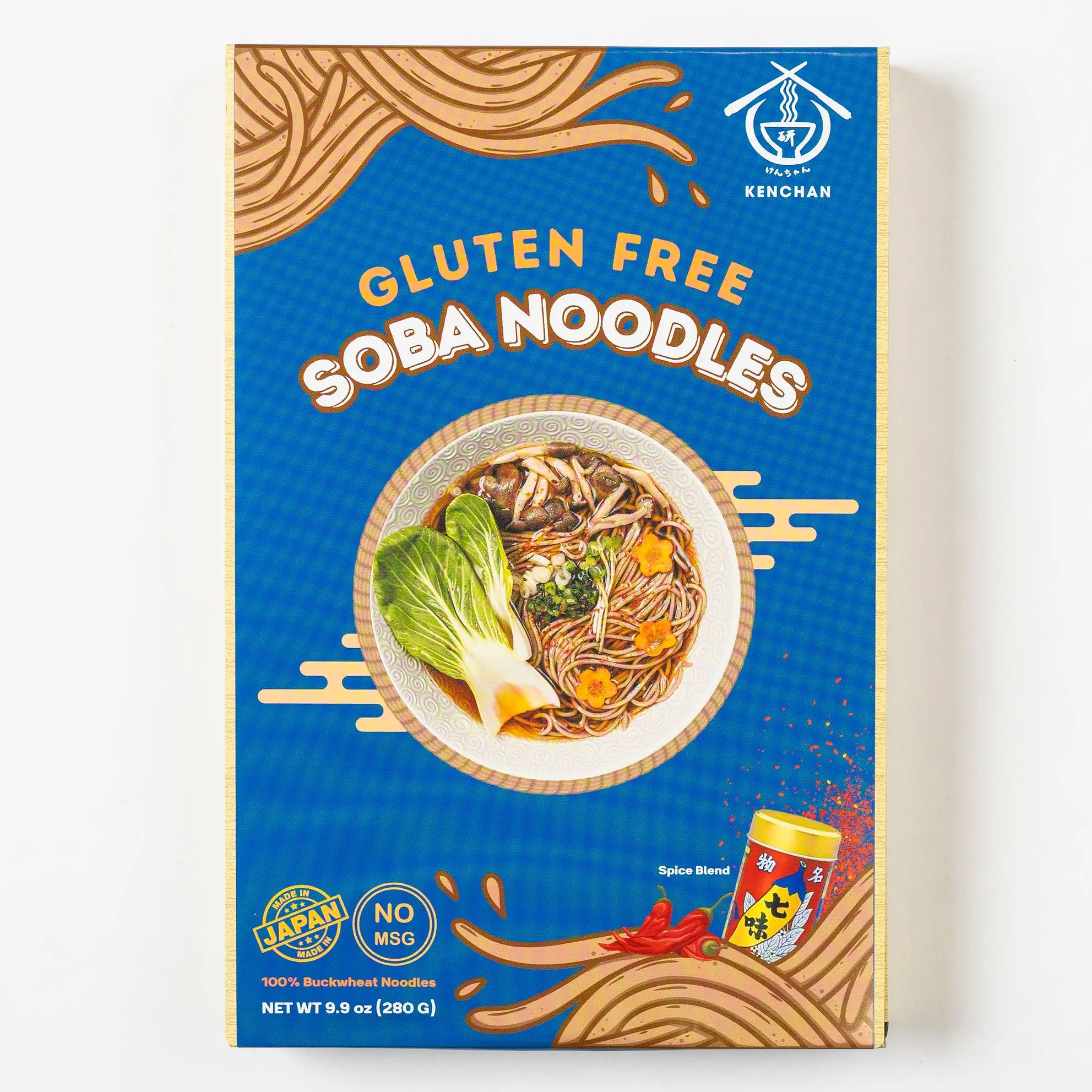 Kenchan Gluten Free 100% Buckwheat Soba Noodle Kit (4 Servings)