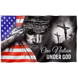 2D Flat Banner 1pc, Patriotic Theme American Flag, Home Decor Indoor Outdoor, Pull-Up Banner, No Power Needed, Ideal for Festivals & Events