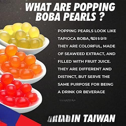 Fusion Select Strawberry, Mango, Passion Fruit Bursting Boba Pearls, Popping Boba for Bubble Tea, Drinks, Desserts, Fruit Tea and Snack Toppings Beverage