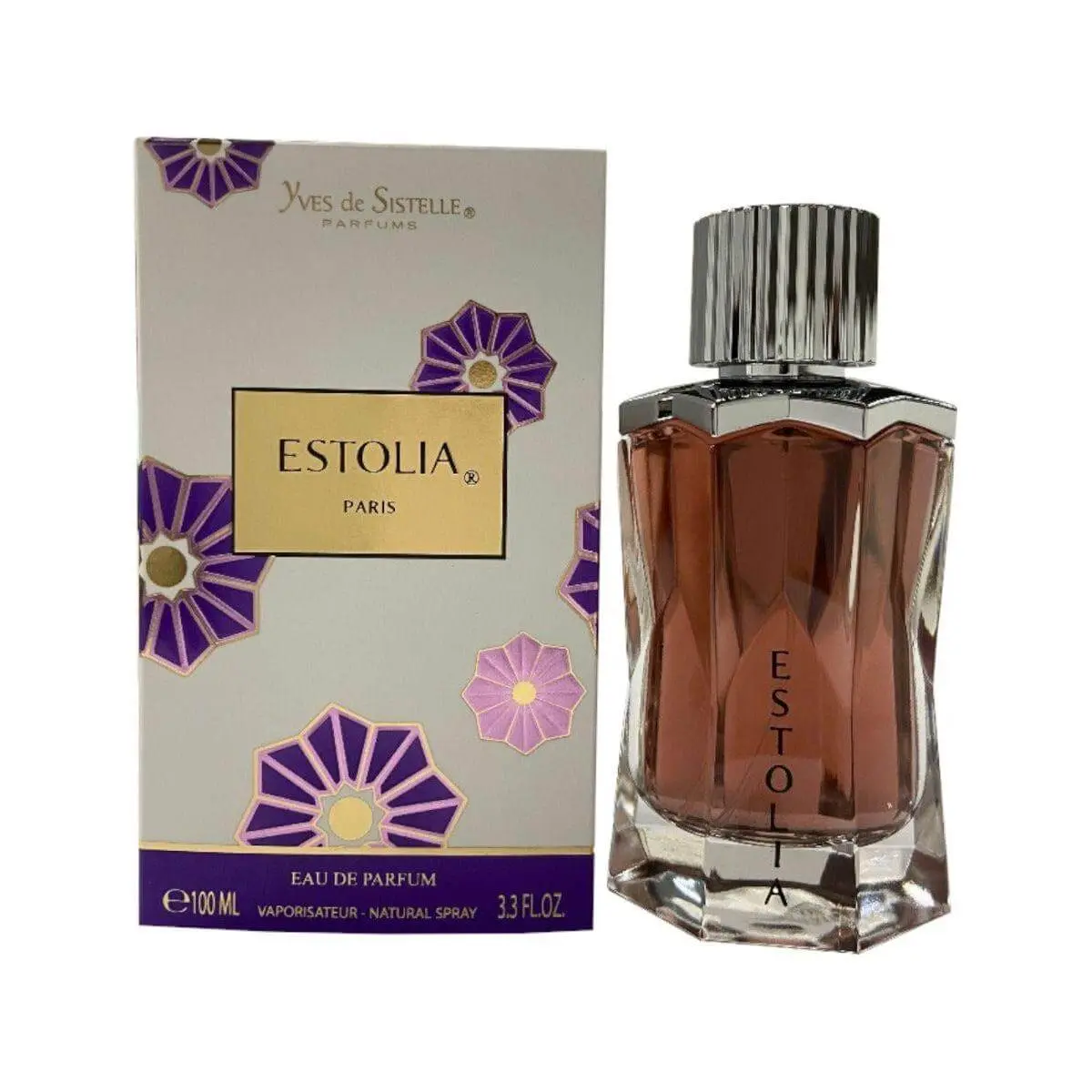 Yves De Sistelle Estolia Women's Floral Eau de Parfum Spray, 3.3 fl oz (100 ml), New in Box, Floral Eau Perfume, 3 To 3.9 Fl Oz, Edp