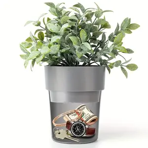 Soarhover Secret Stash Key Hider with Remote Control, Multi-Compartment Plant Pot Safe for Keys & Coins, Durable Discreet Storage for Home & Office, Money Safe Box with Plant Pot Design