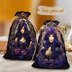 2pcs Tarot Card Gift Bags Tarot Card Protection Drawstring Bags Dice Storage Bags Card & Jewelry Bags Gift Bags