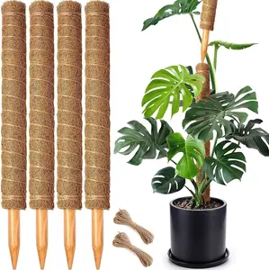 4 Pack 22 Inch Moss Poles, Stackable Moss Pole for  Monstera, 70 Inch Tall Moss Poles for Climbing  Indoor, Coir Totem  Support Stakes Stand for Potted , Pothos