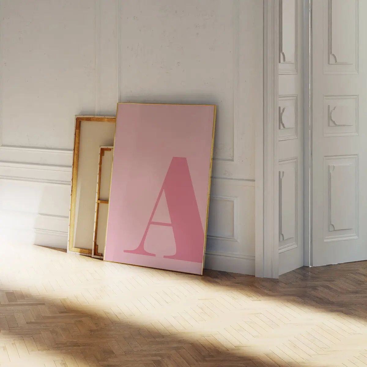 Unframed, Room Decor, a initial, Pastel Poster, Letter a Poster, Letters for Nursery, Alphabet Letter Art, Big Letters for Wall, Pink Wall Art, Capital Letters