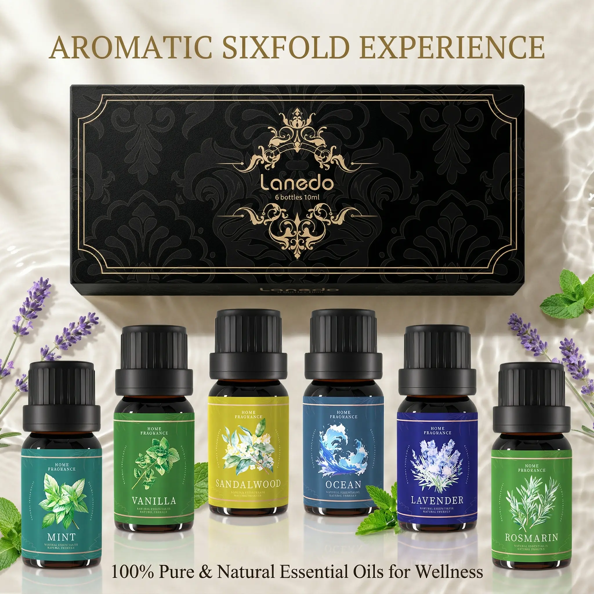 6-piece essential oil set, sleep aid and pressure relief aromatherapy essential oil, suitable for aromatherapy machines, handmade candle making, natural fragrance essential oil home fragrance, gifts for men and women,Organiser,Hangers
